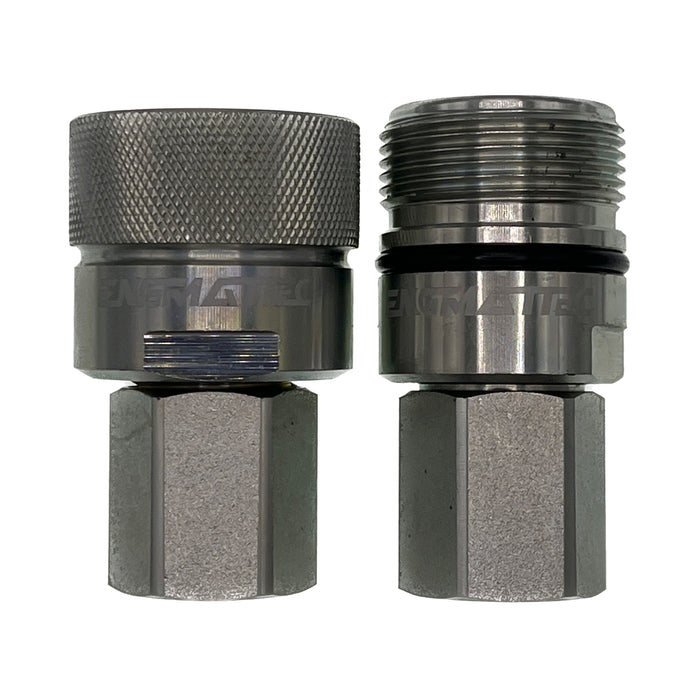 Engmattec Screw Together Poppet VD Coupler Pair x BSP Parallel Female