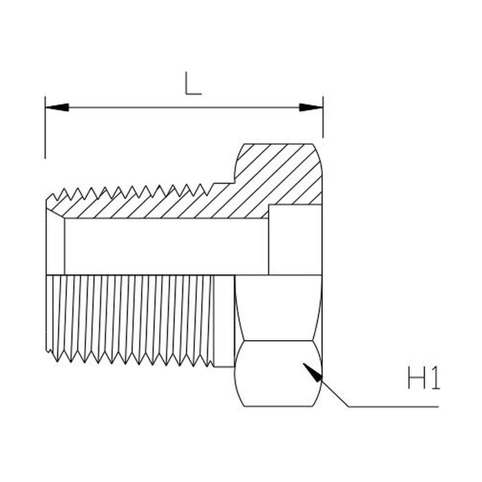 BSP Tapered Male x Tubeweld Female Straight