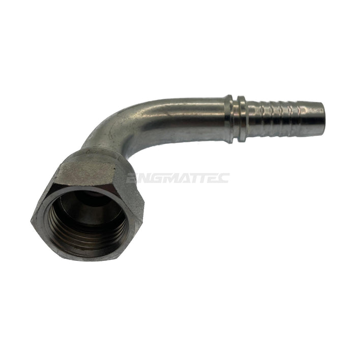Hose Tail Barb JIC Female 90° Swept
