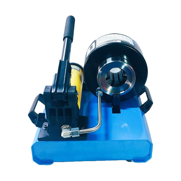 Engmattec – Portable Hydraulic Hose Crimper – (10-38 mm) 95 Ton – 10,000 psi 2-Stage Hand Pump – 8 Dies
