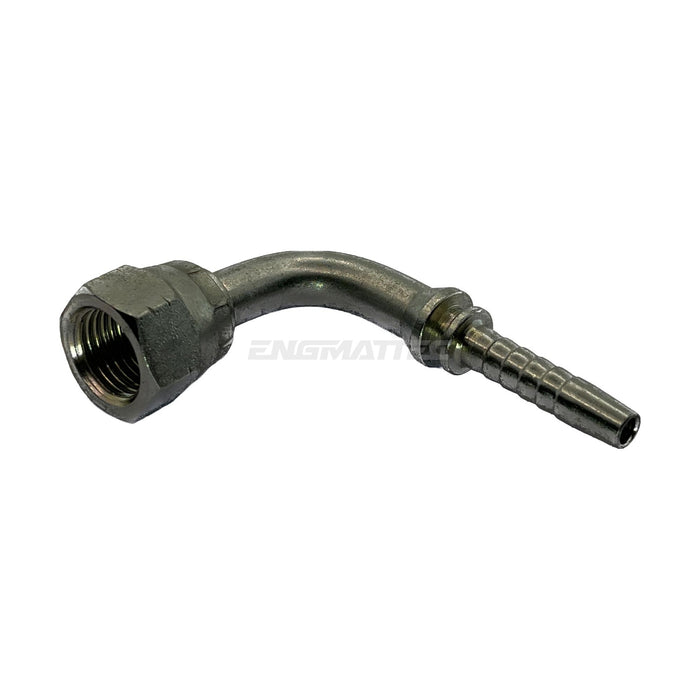 Hose Tail Barb JIC Female 90° Swept