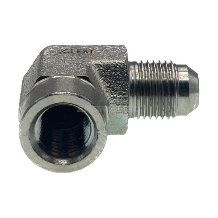 JIC Male x NPT Tapered Female 90° Compact