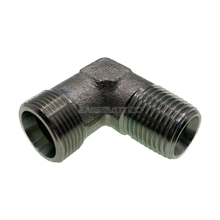 BSP Tapered Male x Metric Heavy Male 90° Compact