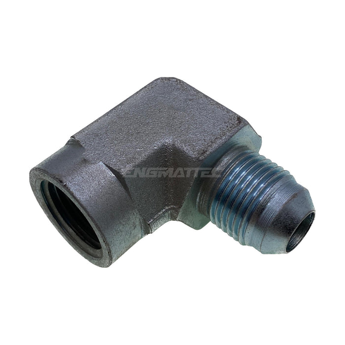 JIC Male x NPT Tapered Female 90° Compact