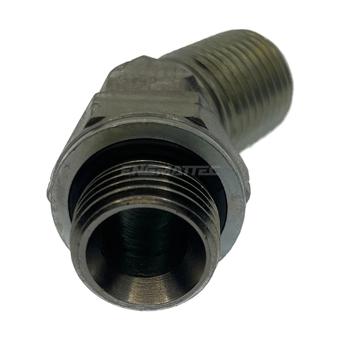 BSP Parallel Male x BSP Tapered Male 45° Compact
