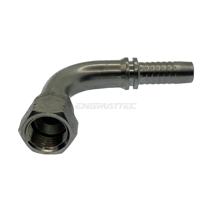 Hose Tail Barb JIC Female 90° Swept