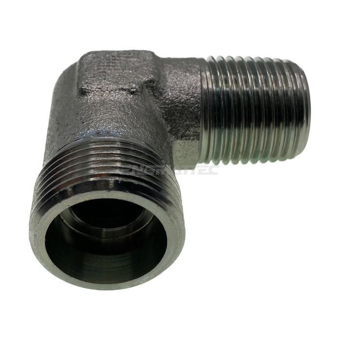 BSP Tapered Male x Metric Heavy Male 90° Compact